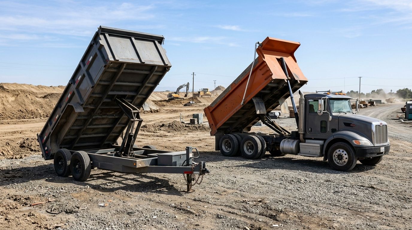 Dump Trailer vs Dump Truck Rental: Which Is Cheaper for Your Project