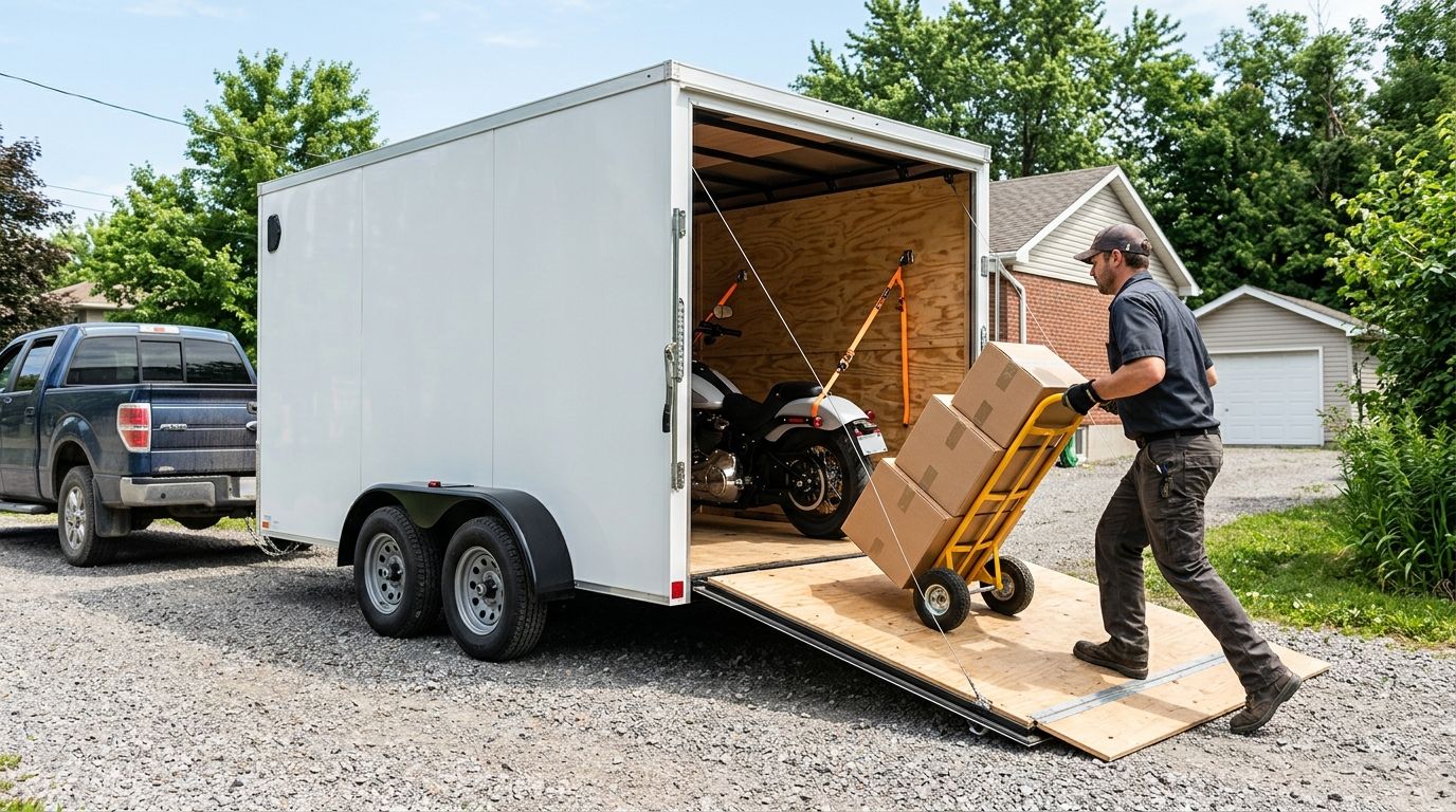 How to Load an Enclosed Cargo Trailer: Balance & Tie-Downs